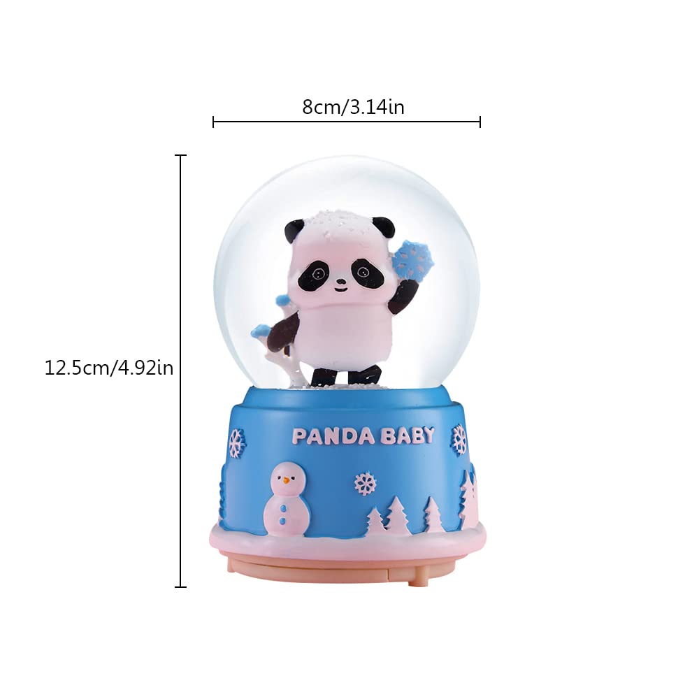 Amazon.co.jp: ベビーパンダ スノードーム 80mm ブルー樹脂/ガラス